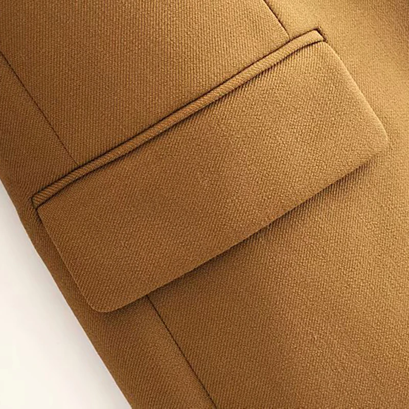 awesome  Women Elegant Long Sleeve Double Breasted Blazer Jacket Casual Solid Female Chic Lady Office Suit B