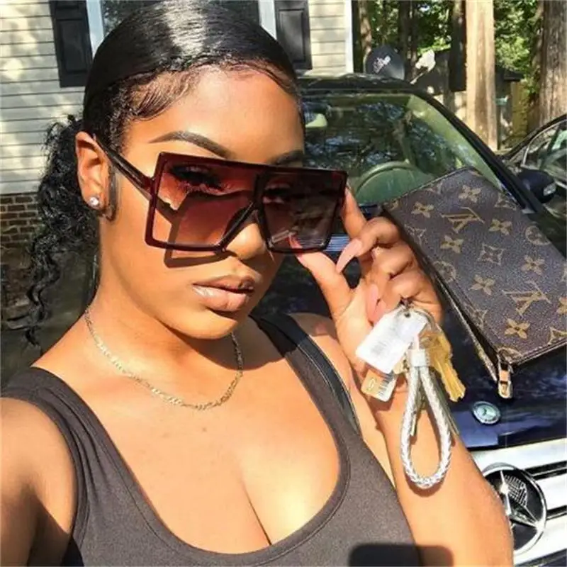 

Big Box Square Sunglasses Female Hot Street Shooting Trend Ladies Sunglasses High Quality Women Fashion Oculos De Sol Feminino