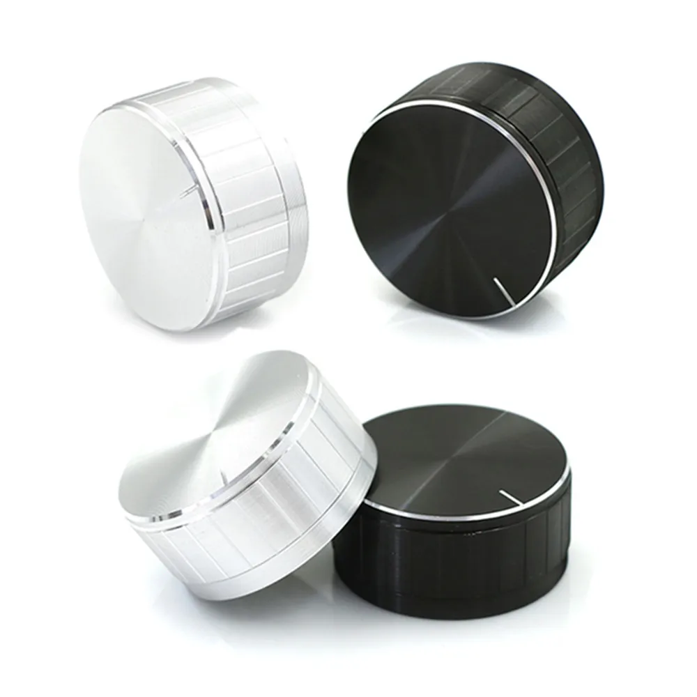 Aluminum Volume Control Amplifier Knob Wheel 40*19*6mm Black