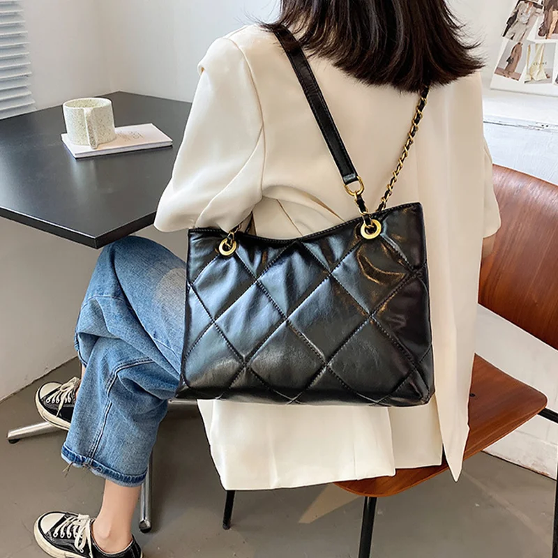 Genuine Leather Double handle Shoulder Handbag Bag for Women Black Tote bag  Female Bag white Fashion Women's Party Bag Ladies - AliExpress