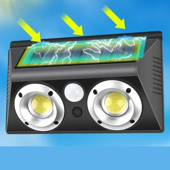 

Solar Powered COB LED Wall Light Outdoor PIR Sensor Security Lamp 36led 16led Garden Pathway Lawn Villa Street Light IP65 Camp