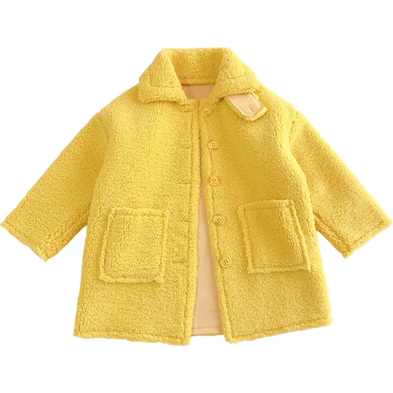 

2019 New Autumn Winter Children Girls Warm Thick Long Coat Overcoat Kids Clothes Faux Rabbit Fur Cardigan Jackets Outwear