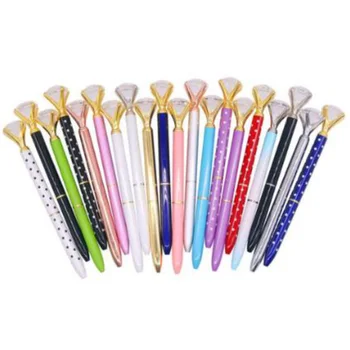 

40 Pcs Metal Crystal Pen Diamond Wafer Ballpoint Pen Writing Pen Student School Gift Ball Pen Like Beauty