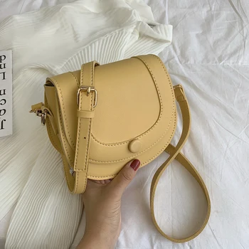 

CHISPAULO New Saddle Bag Solid Color Small Chain Shoulder Bag 2019 Hot Saling Womens Handbags And Purses