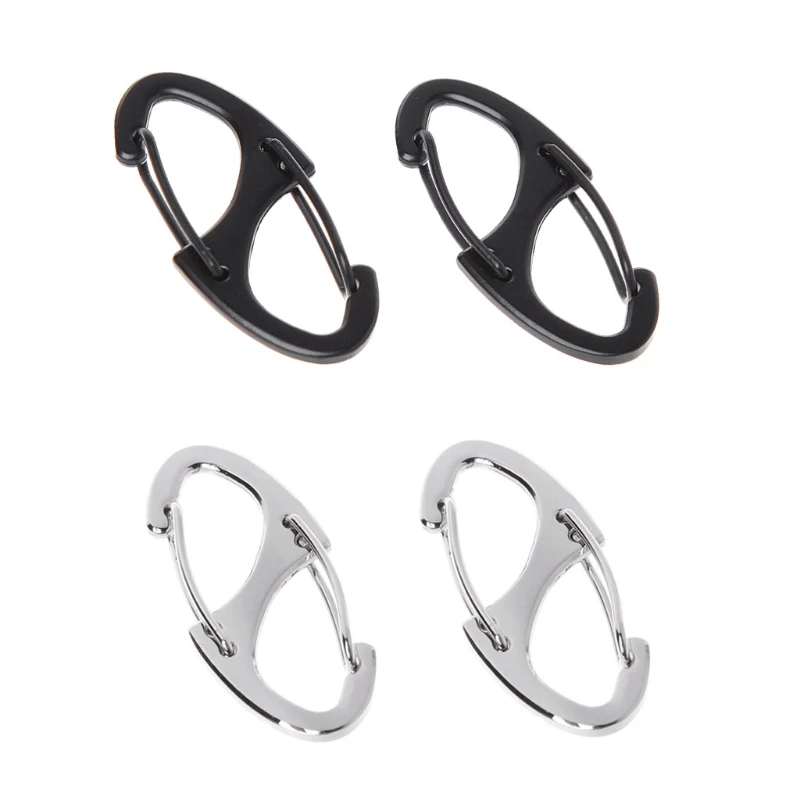 

2pcs 8 Shape Carabiner Mini EDC Keychain Portable Outdoor Hook Hang Buckle Clasp