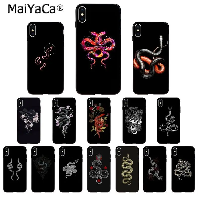 

MaiYaCa Coral snake TPU Soft Phone Case Cover for Apple iPhone 8 7 6 6S Plus X XS MAX 5 5S SE XR 11 11pro max Cover