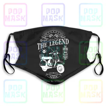 

Vespa Px Mit Spiegel Oldtimer Youngtimer Classic Motorcycle Motiv Washable Reusable Mask with 2Pcs PM2.5 Filters 5 Layers