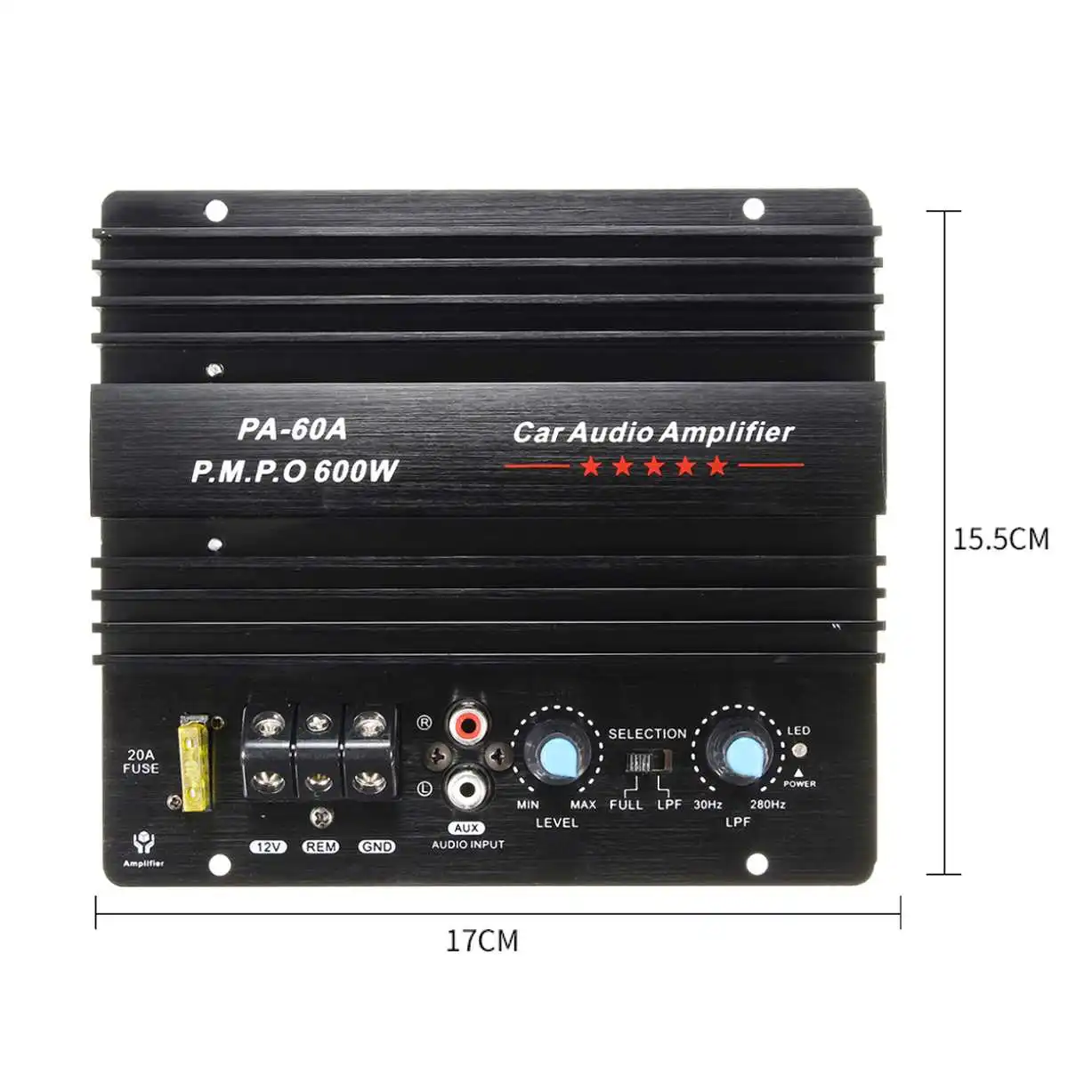 12V 600W PA-60A Динамик сабвуфер бас-модуль высокое Мощность автомобильный аудио аксессуары подойдет как для повседневной носки, так канала прочный без потерь Плата усилителя