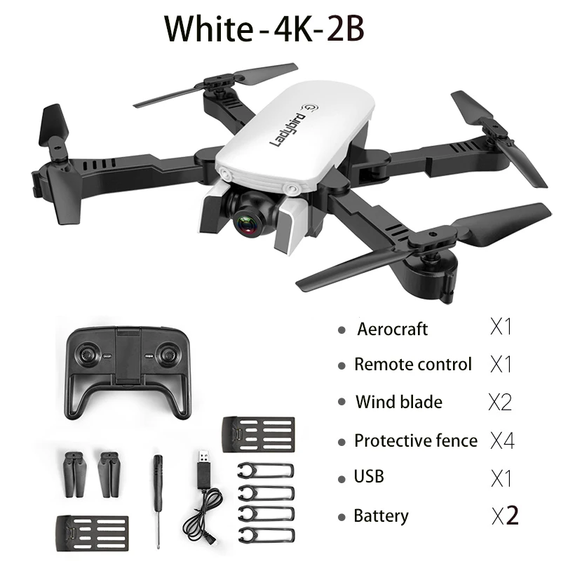 Горячая Распродажа Дрон R8 с Hd 4k двойной камерой складной Дрон Rc Квадрокоптер оптический поток пульт дистанционного управления игрушка самолет детская игрушка - Цвет: White 4K 2B