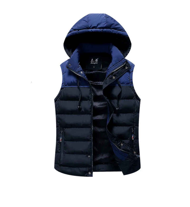 2019 новый зимний мужской приталенный пиджак без рукавов повседневный теплый жилет мужской ветрозащитный хлопковый мягкий мужской тонкий