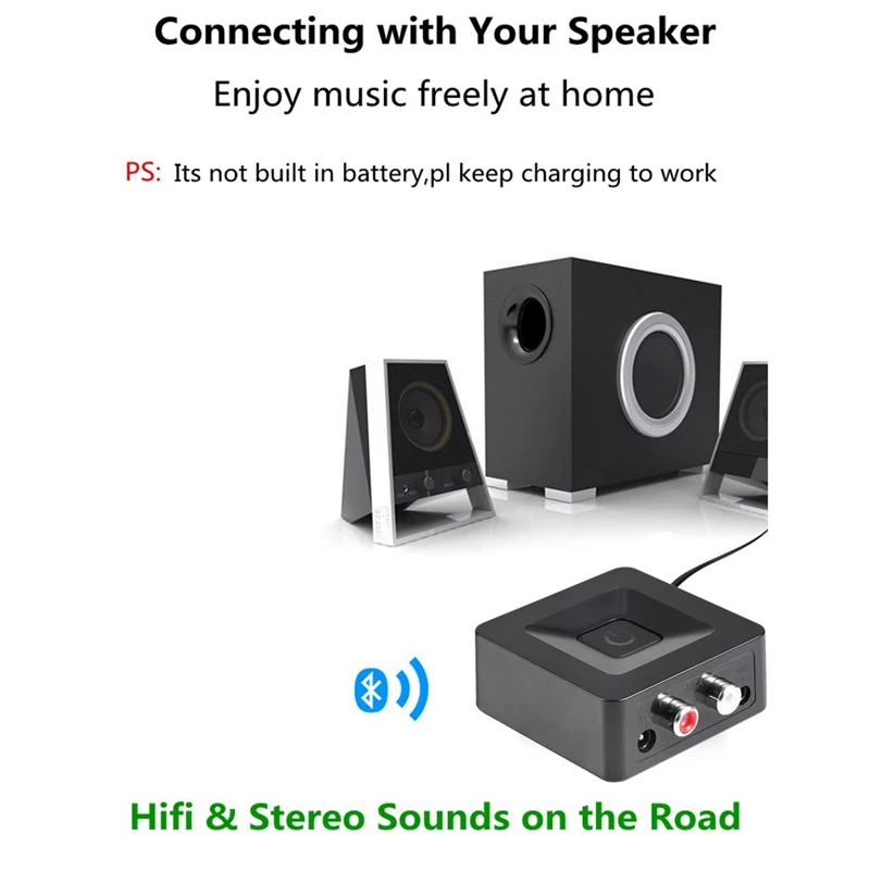 Bluetooth Receiver Digital to Analog 5 0 Bluetooth Receiver Amplifier Dual Headphone Jack 3 5mm with Optical Fiber