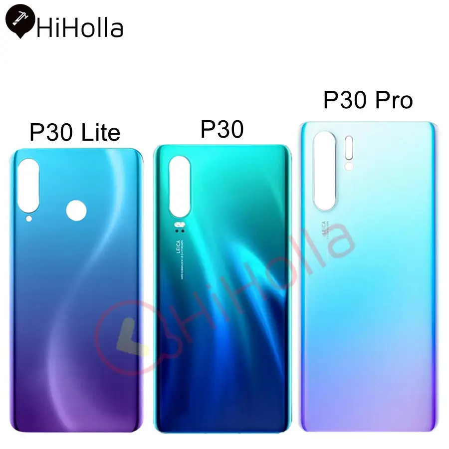 Задняя крышка для Huawei P30 Pro задняя батарейного отсека стеклянная телефона корпуса