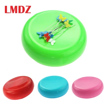 

LMDZ 1Pcs DIY Round Shape Magnetic Needle Pin Cushion Sewing Sewing Magnetic Box Needles Storage Pins Case for Needlework