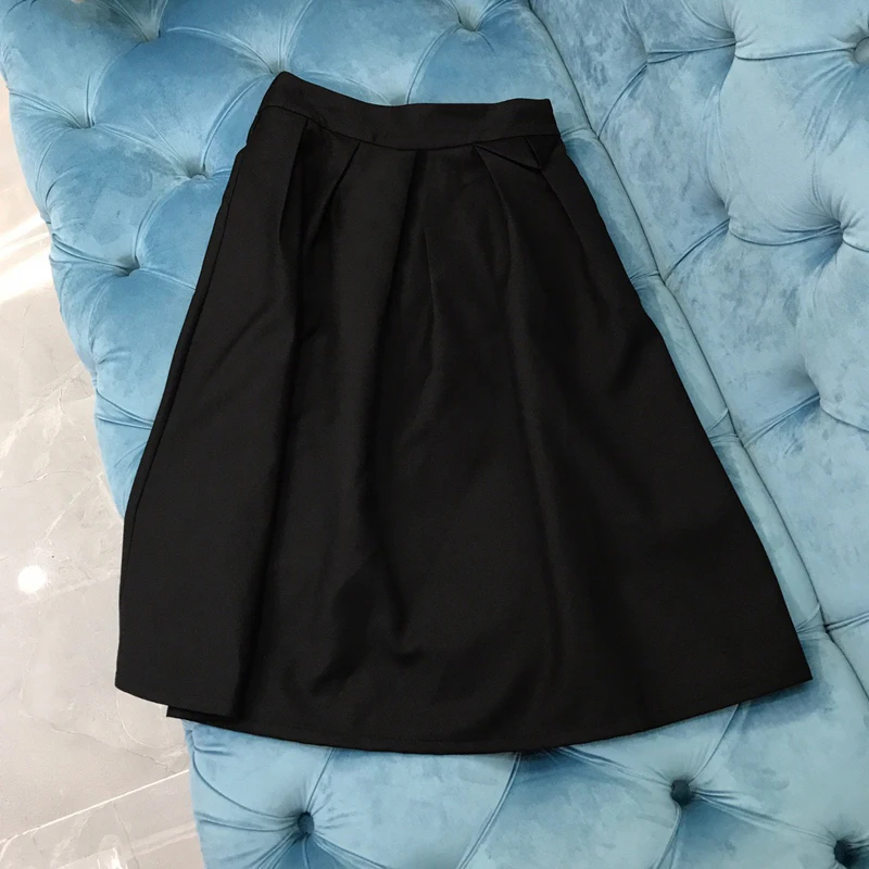 

Winter 11.14 New Autumn Fashion Vintage A-line Women Wool Blend Comfortable Midi Skirt Two Color