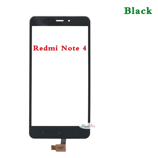 Высокое качество 5,5 ''для Xiaomi Redmi Note 4/Note 4X сенсорный экран дигитайзер сенсор внешняя стеклянная панель объектива Черный Белый Золотой - Цвет: Note4 Black No Tool