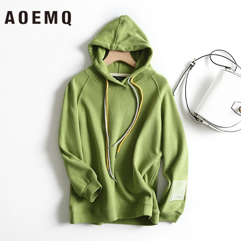 AOEMQ модные свитера 5 однотонных цветов толстый теплый осенний спортивный свитер с
