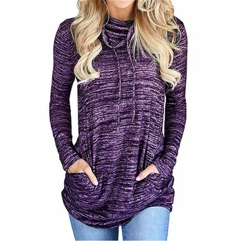 

Women Pocket Loose T-Shirt Women Casual Solid Color Women Tops