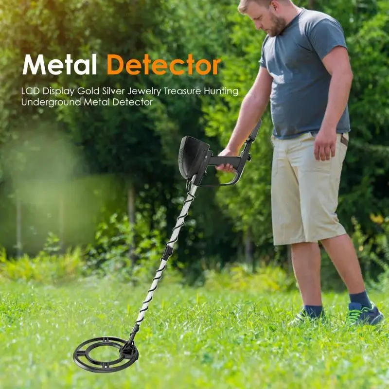 

LCD Display Metal Detector Underground Gold Treasure Tritone Audio Discrimination Security Check Hunter Iron Copper Finder