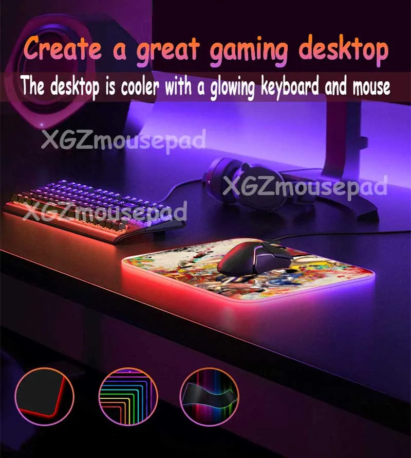 XGZ на заказ большой RGB коврик для мыши черный изысканный замок край мультфильм Цельный компьютерный стол коврик скорость Нескользящая для Dota Csgo геймер