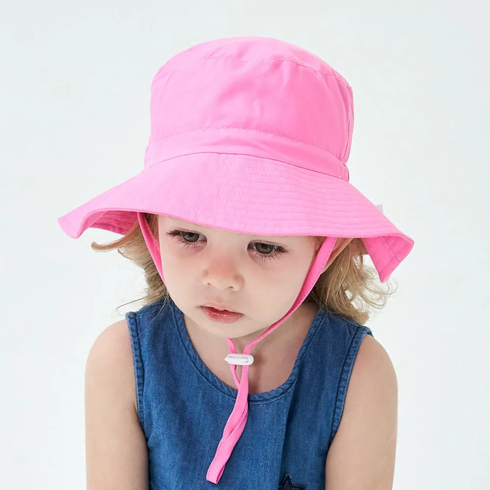 baby bucket hat with chin strap