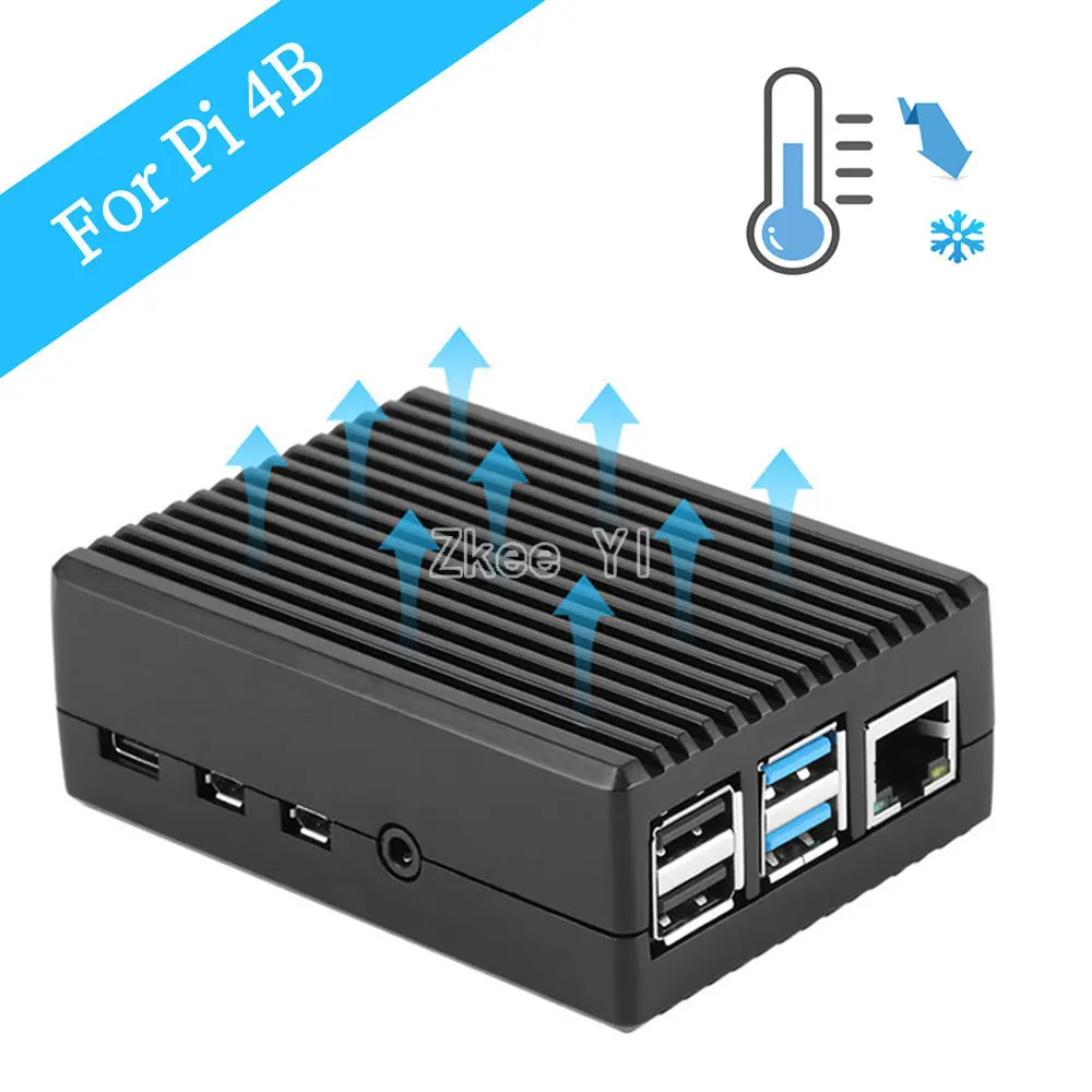 Online Último caso de aleación de aluminio Raspberry Pi 4 con columna de enfriamiento funda de refrigeración pasiva para Raspberry Pi 4 Modelo B