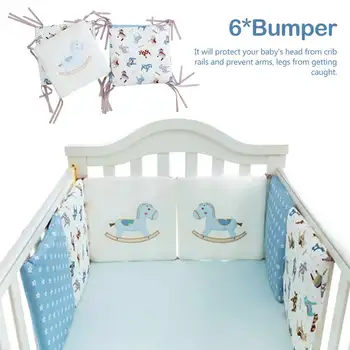 

Crib Bumper Pads Baby Bed Bumper in the Crib Cot Bumper Safety Cotton Blend Baby Bedding