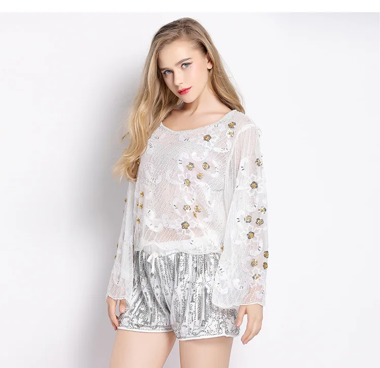 Kpop Cotton Sequined Broadcloth Solid Direct