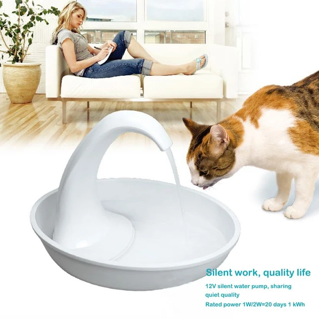 New Automatic Swan Shaped Pet Cat Dog Water Dispenser Feeding Water Flowing Fountain Cat Drinking Bowl Electric Water Dispenser 2
