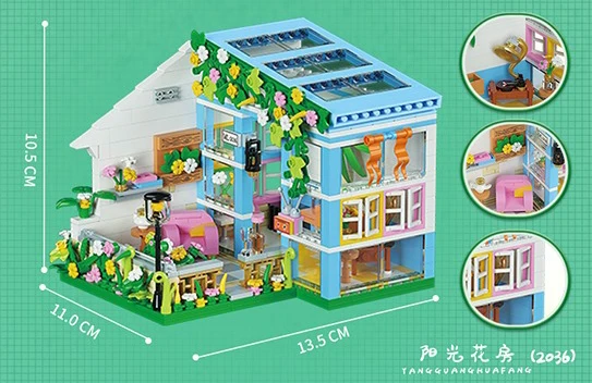 LOZ mini diamond building block city street view Fairytale town bricks Dessert house pastry shop studio florist toy for gift