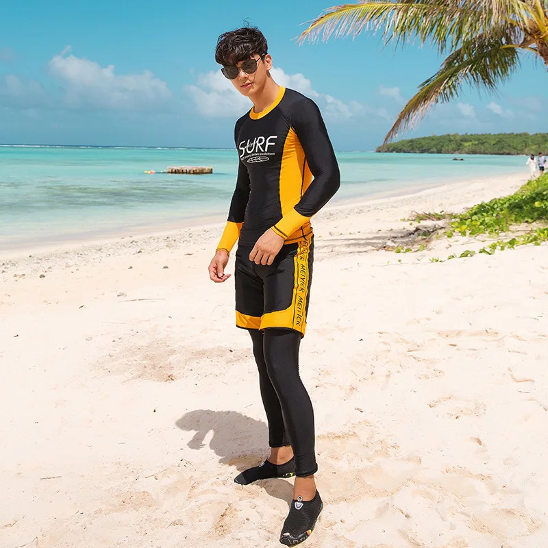 

2020 New Style Couples Diving Suit Split Type Long Sleeve Sun-resistant Quick-Drying Swimsuit Set Men And Women Jellyfish Clothi