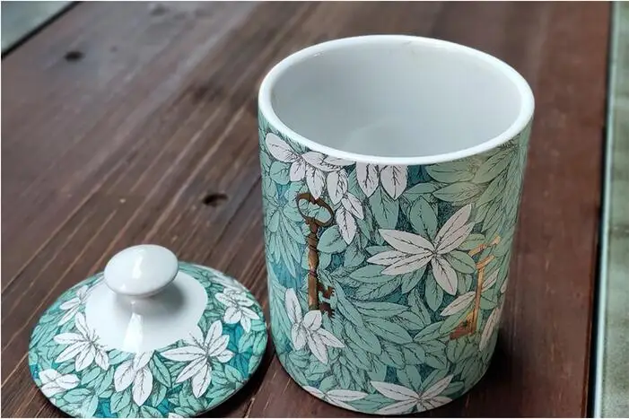 armazenamento cerâmica estanho flor e garrafa copo chá copos