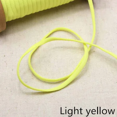 Meetee 23 ярдов 5 мм веревка эластичная лента плечевой ремень для волос детское кольцо обувь DIY аксессуары ручной работы BD393 - Цвет: Light yellow