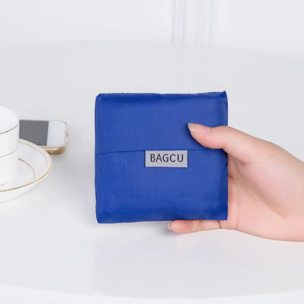 

Foldable Design Nylon Shopping Bag Environment Eco-Friendly Reusable Portable Handle Bag for Travel Grocery