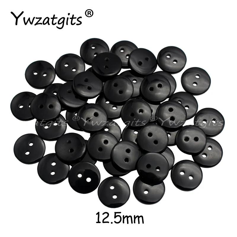 Style3 12.5mm 100 шт. 9/10/12,5 мм чёрная камедь, Flatblack пуговицы с 2 отверстиями DIY Скрапбукинг ремесло Костюмы швейная Пластик аксессуары 4010152 - Цвет: Style3 12.5mm
