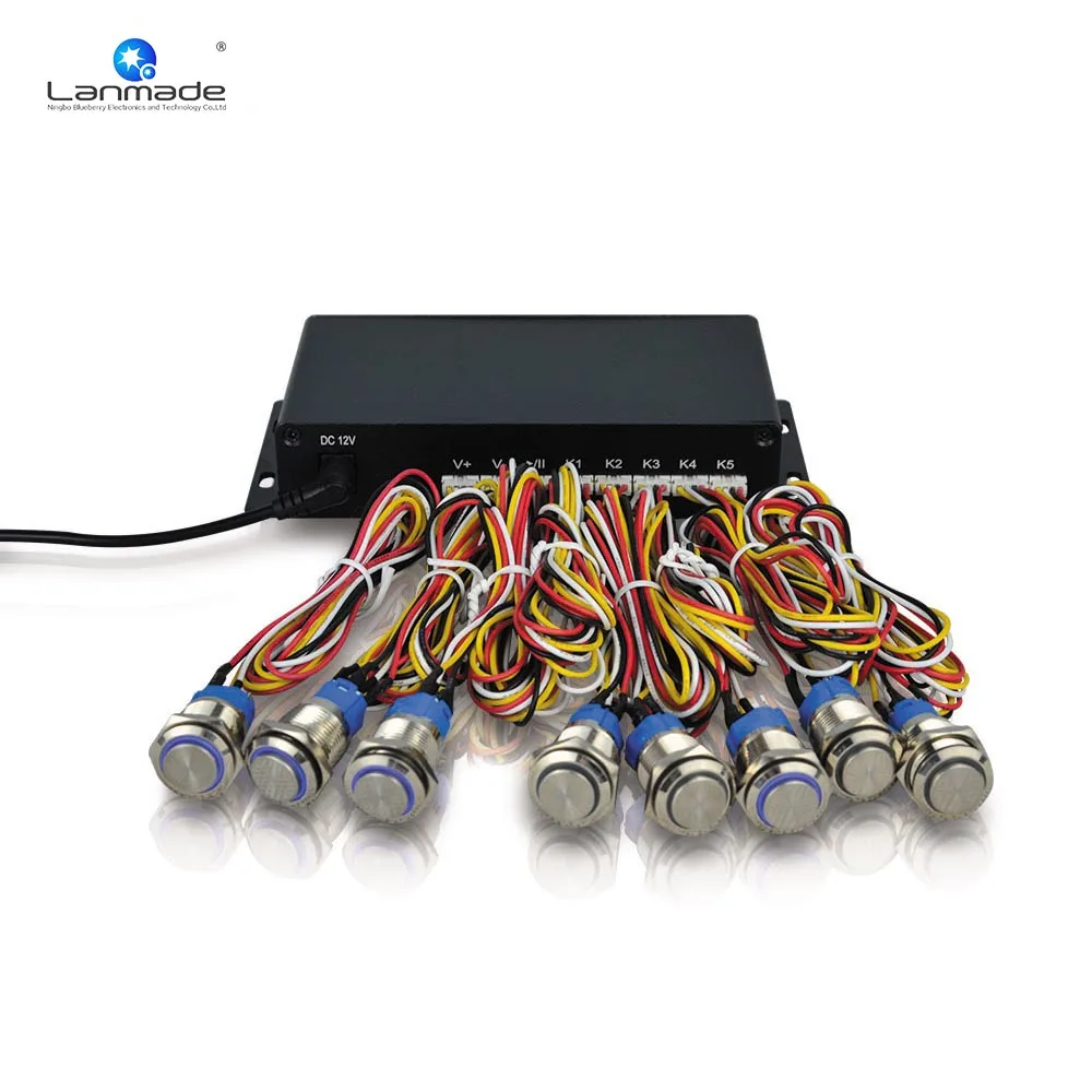 

1 input&5 output Optical Switcher up to 5 optical speakers be switched by LED button