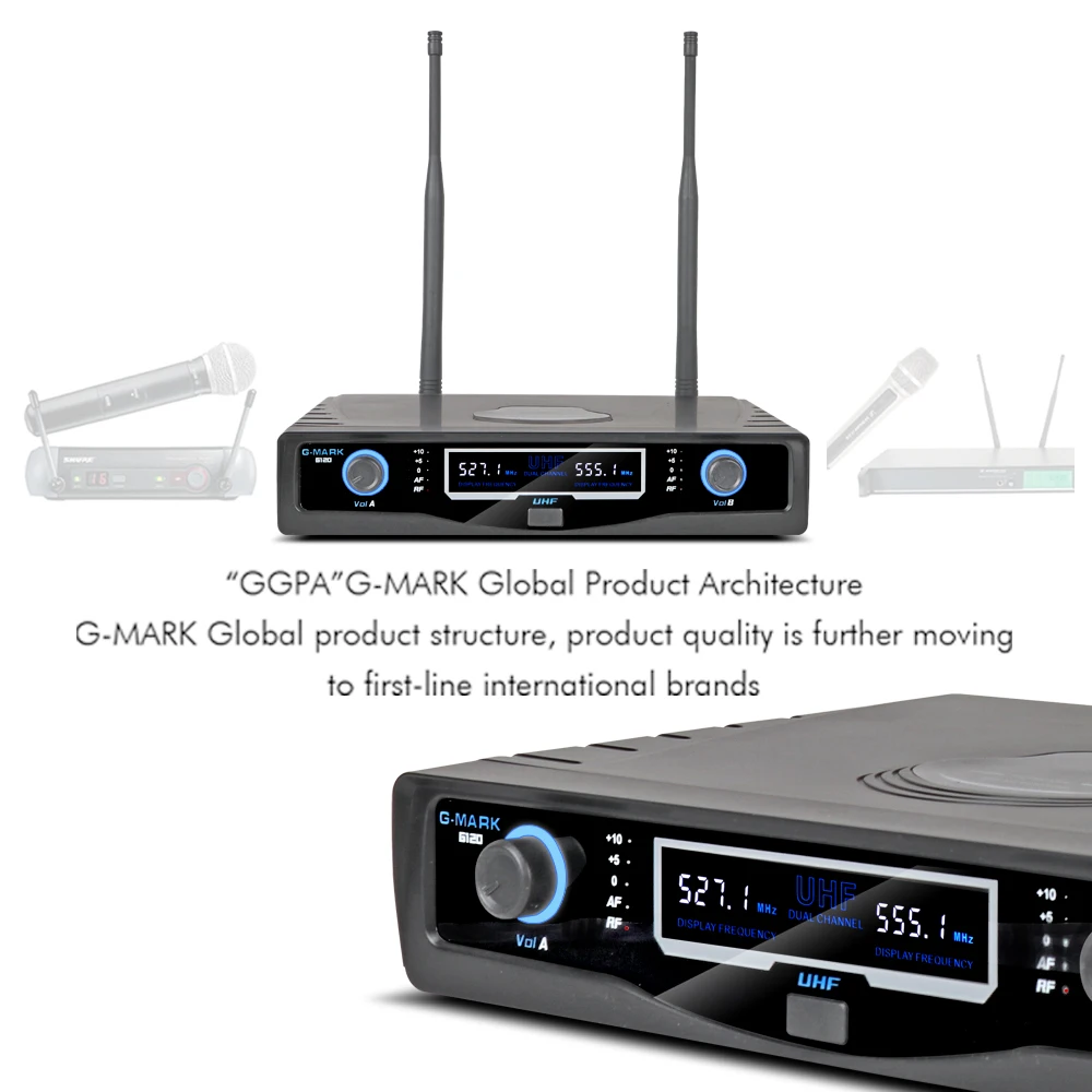 G MARK G120 петличный микрофон двухсторонний UHF беспроводная система с фиксированной