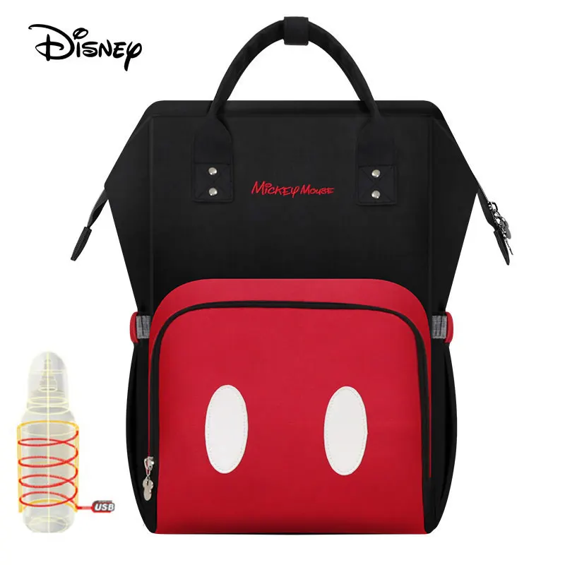 Disney пеленки мешок молния Usb большой емкости Мумия Материнство подгузник рюкзак подгузник Органайзер девочка ребенок мама Влажные Сумки коляска - Цвет: 11