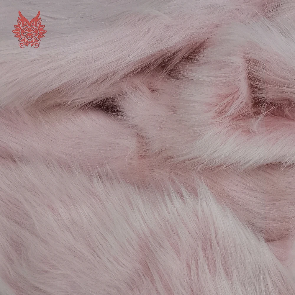Розовый белый 7 см длинный плюшевый искусственный мех Ткань для пальто жилет сценический Косплей DIY аксессуары для новорожденных фотосъемка tissu 160*50 см SP5453