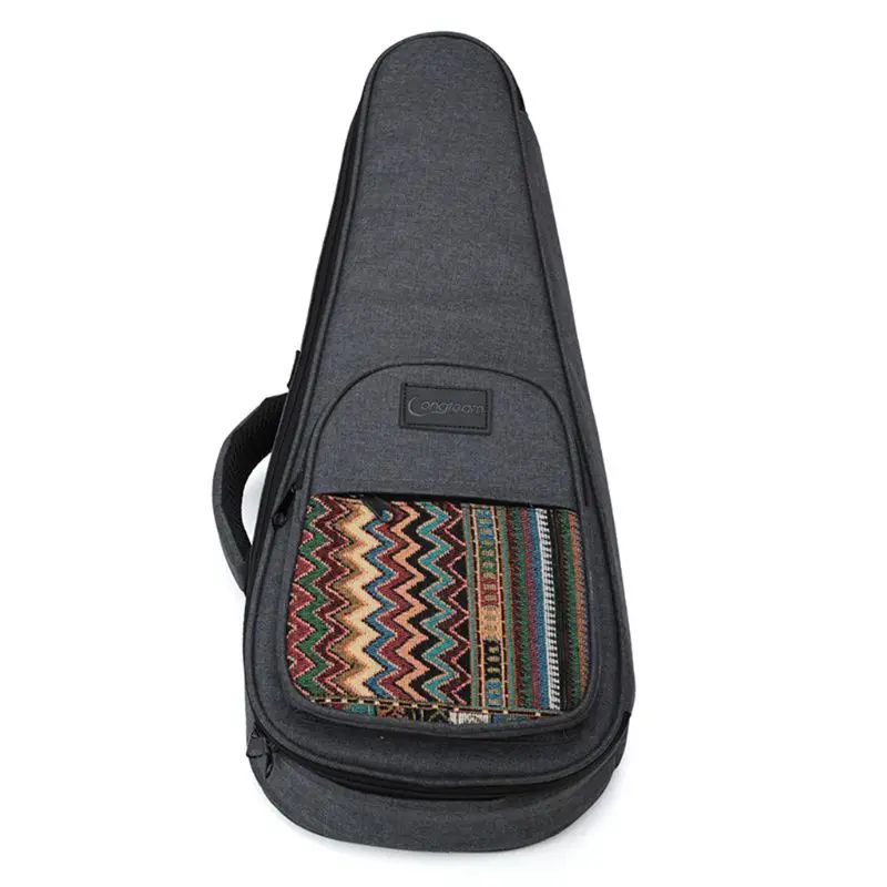 21/23/34/26" Ukulele Bag Bohemian Style Knitted Backpack Carry Case Storage Bag Q6PB