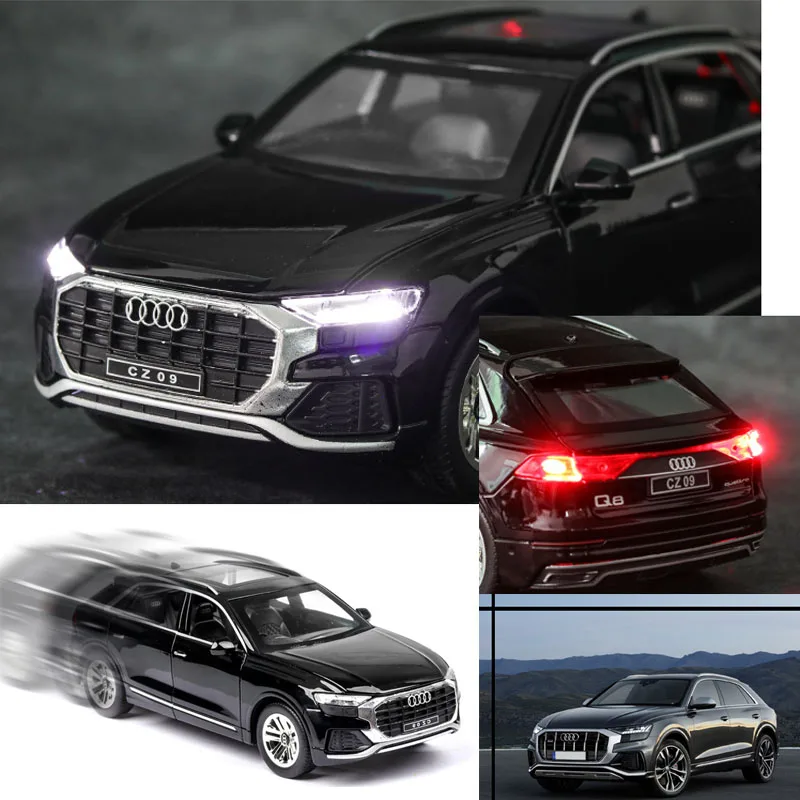 PCTHMLL Maquette Voiture pour Audi Q8 1:24 Simulation De Moulage sous  Pression Retirer Le Modèle De Voiture De Jouet en Alliage De Porte Son Et  Lumière Voiture 1/18 (Color : 2) 