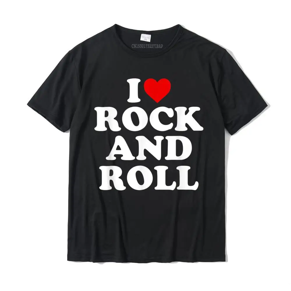 Love Rock And Roll Heart T Shirt Cotton 
