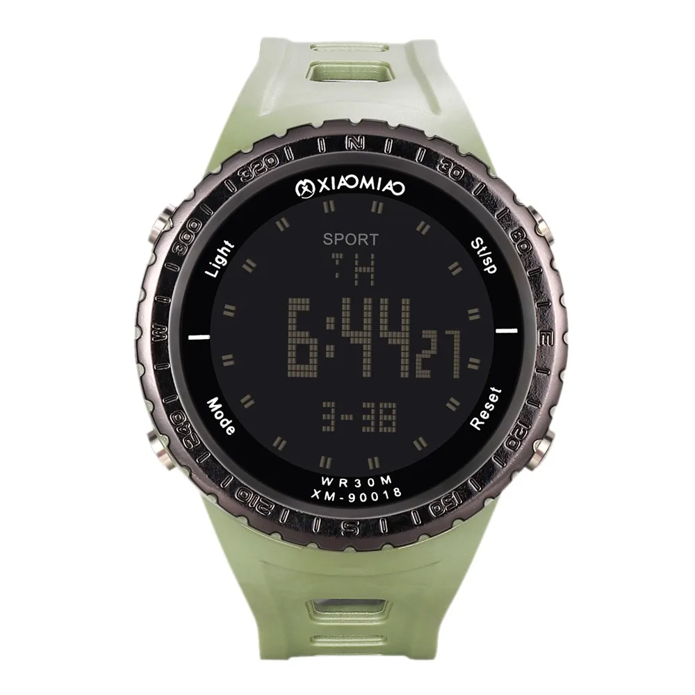 Мужские цифровые часы, новинка, модные, высококачественные, многофункциональные, водонепроницаемые, с ремешком из ПУ, светящиеся, электронные наручные часы, Montre Homme 40 - Цвет: as photo
