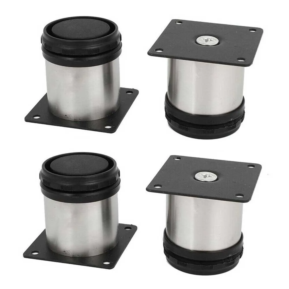 

4 Pcs Stainless Steel Rustproof Easy Install Adjustable Height Sofa Bed Leg Floor Table TV Cabinet Home Multipurpose Protective