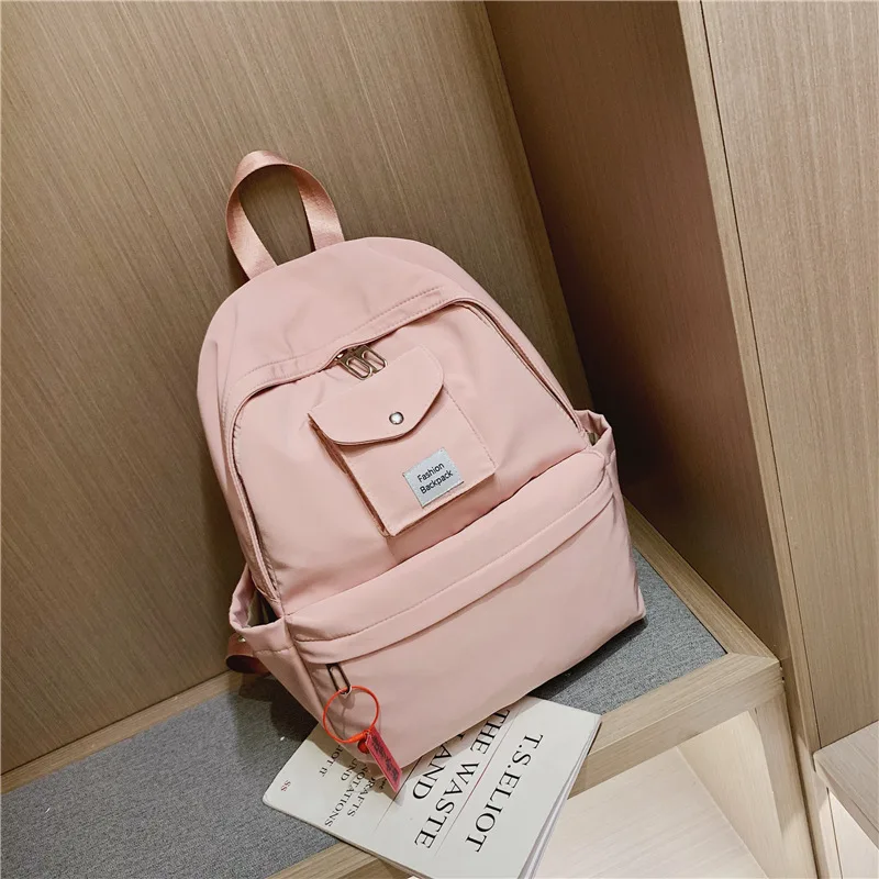 

2019 New Style Korean-style Versatile Backpack Women's Simple Nylon Cloth Backpack Large Capacity School Bag Casual Fashion