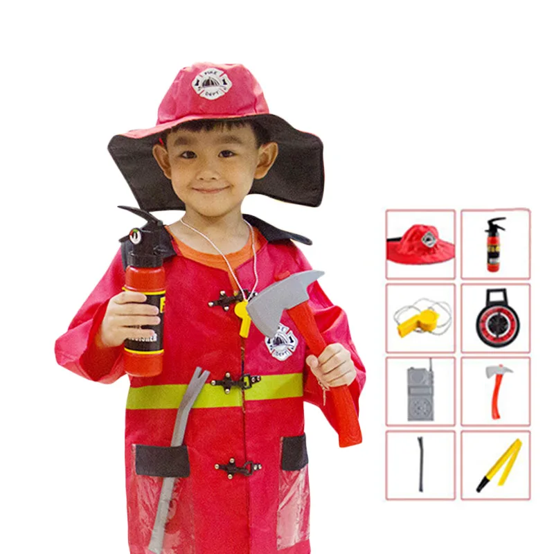 

Halloween Cosplay Sam Fireman Costume For Kids Boy Girl Sam Firefighter Costumes Birthday Party Clothes Fireman Toy Set