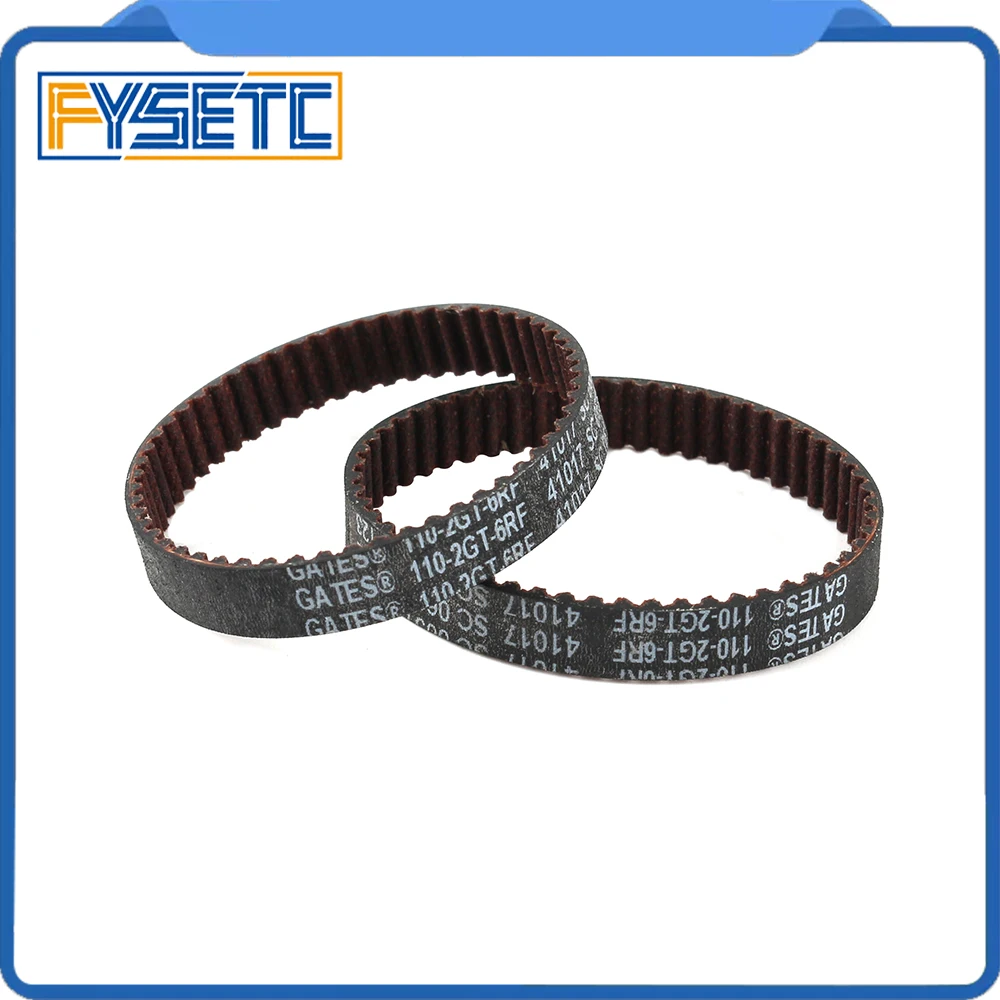 

GATES-LL-2GT 3D Printer Belt Closed Loop Fiberglas Rubber GT2 Timing Belt 2GT-6 Length 110/122/202/250/302/382/444mm Wide 6mm