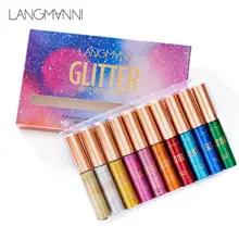Langmanni блестящая подводка для глаз, ручка, жидкие тени для век, хайлайтер, легко носить, красота, макияж, Водостойкая Подводка для глаз, косметические наборы
