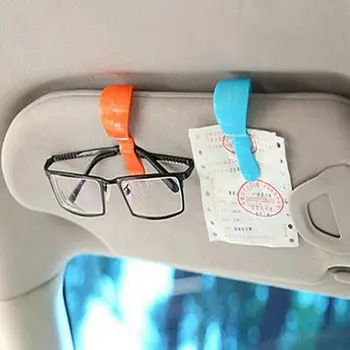

2 Pcs/set Auto Car Vehicle Visor Sunglasses Glasses Card Pen Holder Ticket Clips Black White/Blue Orange/Red Green