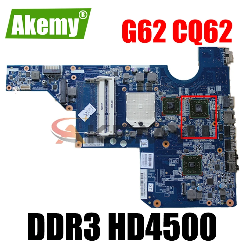 Материнская плата Akemy 597673-001 для ноутбука HP G62 CQ62 материнская с разъемом S1 DDR3 HD4500