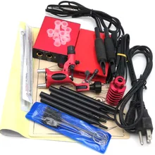 Стартовый набор для татуировки, ротационный пистолет для татуировки, 1 цвет, пигментные чернила, набор, красная сила, Перманентный макияж, комплект для татуировки, набор для татуировки